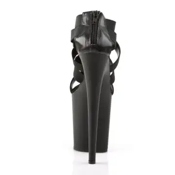 Černé páskové sexy boty na podpatku FLAM869/B/M | FLAMINGO-869 Pleaser - zezadu