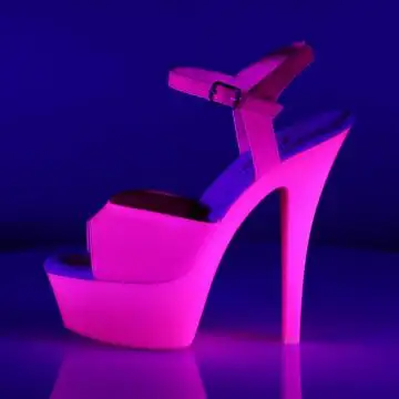Růžové svítící sexy boty KISS209UV/NHPNK/M | KISS-209UV Pleaser - z vnitřku