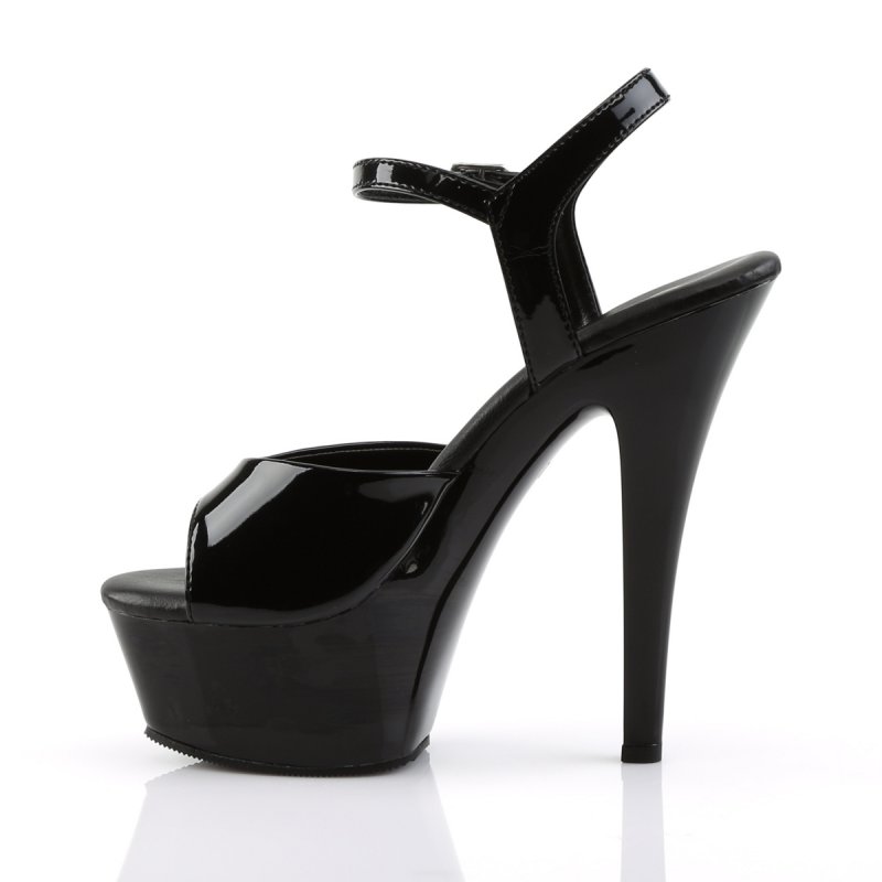 KISS209VL/B/M Sexy černé boty na podpatku | KISS-209VL Pleaser - z vnitřku