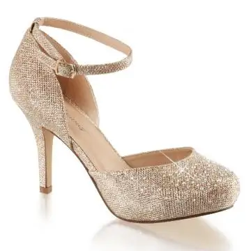 Zlaté lodičky na podpatku COVET03/NUGFA | COVET-03 Fabulicious