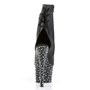 Černé luxusní go-go boty Pleaser STDANCE1018-7/BPU/M | STARDANCE-1018-7 - zezadu