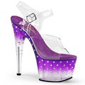 Fialové sexy sandály s ozdobnými kamínky STDUS708T/C/PP-C
