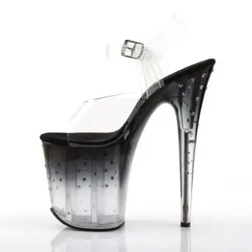 Sexy sandály s ozdobnými kamínky Pleaser STDUS808T/C/B-C | STARDUST-808T Pleaser - z vnitřku