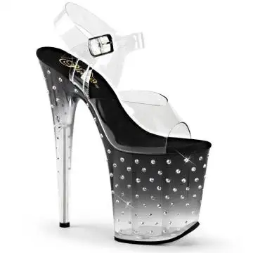 Sexy sandály s ozdobnými kamínky Pleaser STDUS808T/C/B-C | STARDUST-808T Pleaser