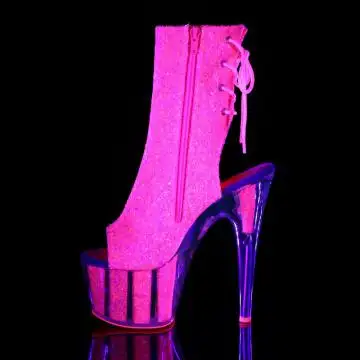 Růžové svítící go-go boty s třpytkami ADO1018G/NPNK/M | ADORE-1018G Pleaser - z vnitřku
