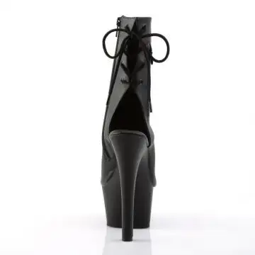 Černé matné go-go kozačky Pleaser ASP1018/BPU/M | ASPIRE-1018 Pleaser - zezadu
