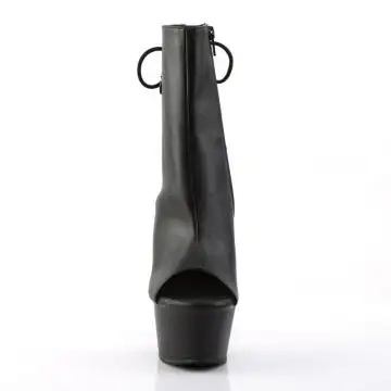 Černé matné go-go kozačky Pleaser ASP1018/BPU/M | ASPIRE-1018 Pleaser - zepředu