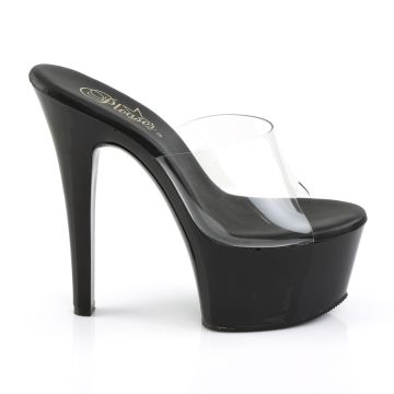 Svůdné go-go pantofle na vysokém podpatku ASP601/C/B | ASPIRE-601 Pleaser - z vnějšku