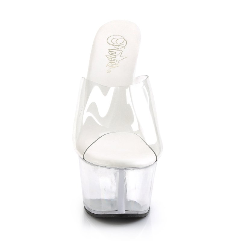 Průhledné go-go pantofle na vysokém podpatku ASP601/C/M | ASPIRE-601 Pleaser - zepředu