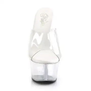 Průhledné go-go pantofle na vysokém podpatku ASP601/C/M | ASPIRE-601 Pleaser - zepředu