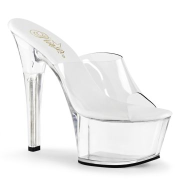 Průhledné boty | go-go pantofle na vysokém podpatku ASP601/C/M Pleaser