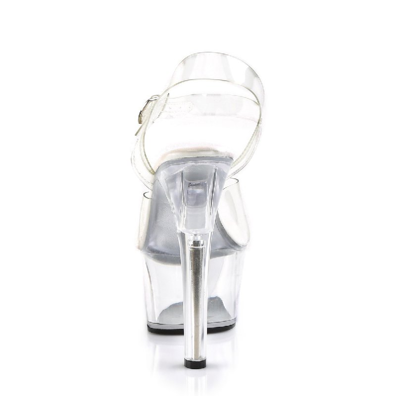 Průhledné sandály na podpatku a platformě ASP608/C/M Pleaser | ASPIRE-608 Pleaser - zezadu