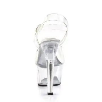 Průhledné sandály na podpatku a platformě ASP608/C/M Pleaser | ASPIRE-608 Pleaser - zezadu