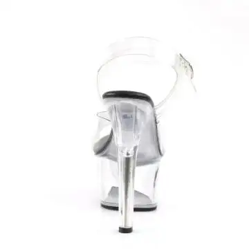Průhledné sandály na podpatku a platformě ASP608/C-B/C Pleaser | ASPIRE-608 Pleaser - zezadu