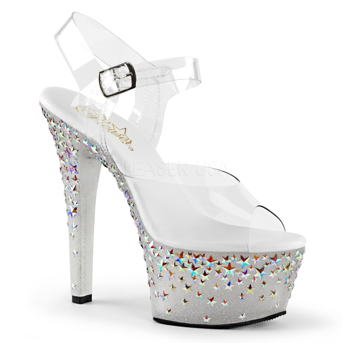 ASPIRE-608STPL Luxusní stříbrné sexy boty