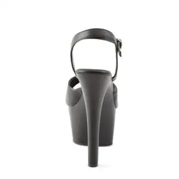 Černé matné sexy boty ASP609/BPU/M | ASPIRE-609 Pleaser - zezadu