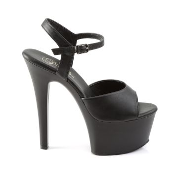 Černé matné sexy boty ASP609/BPU/M | ASPIRE-609 Pleaser - z vnějšku