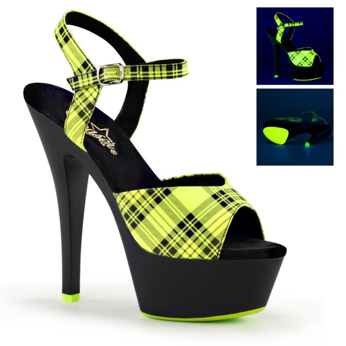 KISS209PL/NLMPU/B svítící sexy boty | KISS-209PL Pleaser