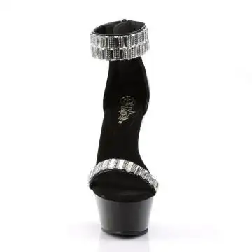 KISS269RS/B/M černé luxusní sandály | KISS-269RS Pleaser - zepředu