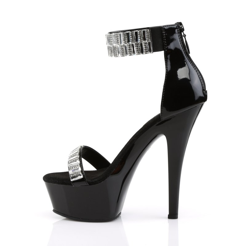 KISS269RS/B/M černé luxusní sandály | KISS-269RS Pleaser - z vnitřku