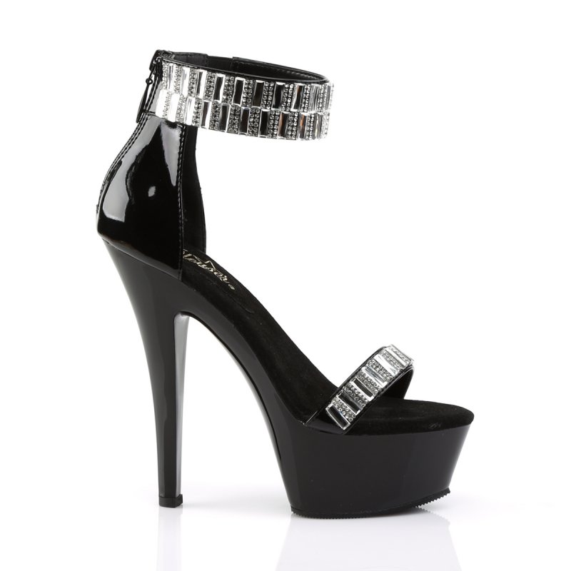 KISS269RS/B/M černé luxusní sandály | KISS-269RS Pleaser - z vnějšku