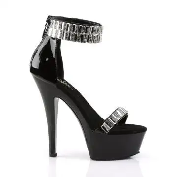 KISS269RS/B/M černé luxusní sandály | KISS-269RS Pleaser - z vnějšku