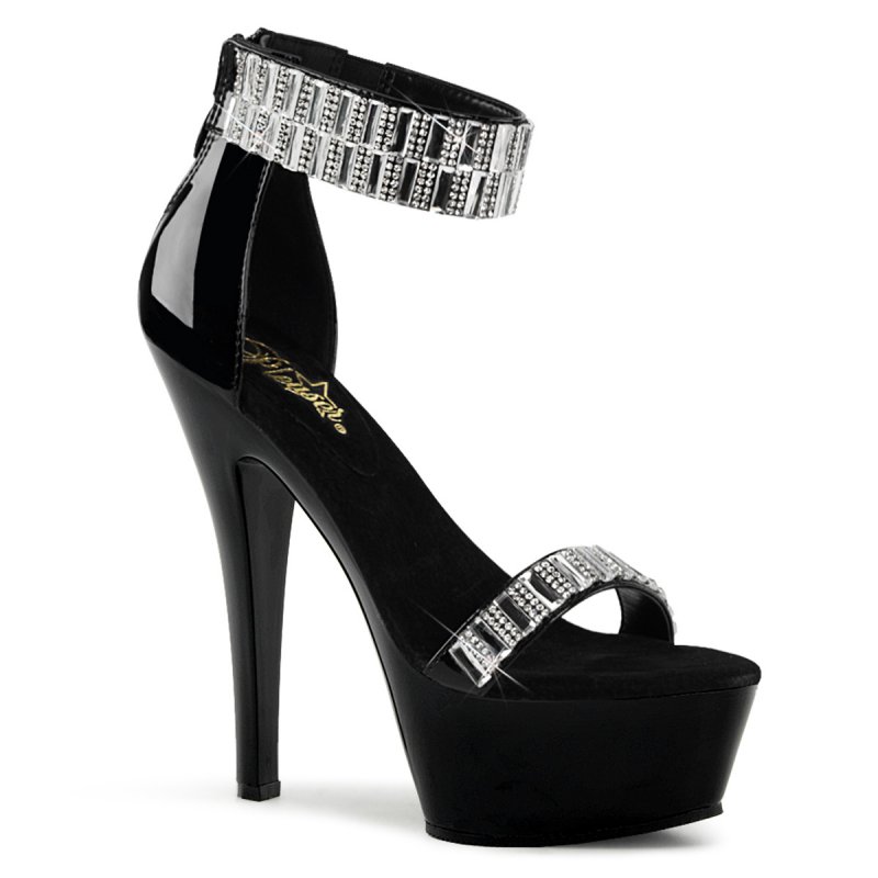 KISS269RS/B/M černé luxusní sandály | KISS-269RS Pleaser
