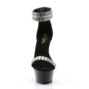 KISS269RS/B/M černé luxusní sandály | KISS-269RS Pleaser - zepředu KISS269RS/B/M černé luxusní sandály | KISS-269RS Pleaser - zepředu
