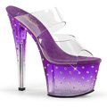 Sexy fialové pantofle na vysokém podpatku STARDUST-702T STDUS702T/C/PP-C
