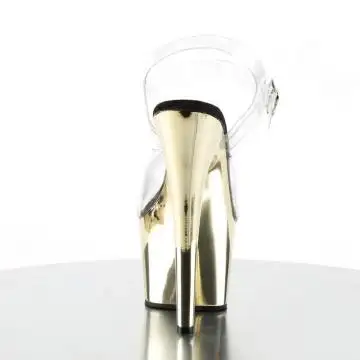 ADO708/C/GCH zlaté sexy boty | ADORE-708 Pleaser - zezadu