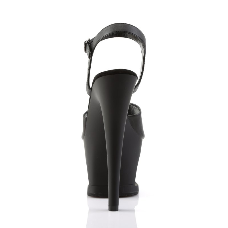 MOON709SK/BPU/M černé matné sexy boty | MOON-709SK Pleaser - zezadu