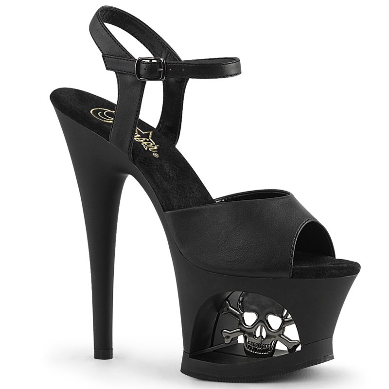 MOON709SK/BPU/M černé matné sexy boty | MOON-709SK Pleaser