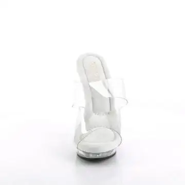Průhledné pantofle na podpatku LIP102/C/M | LIP-102 Fabulicious - zepředu