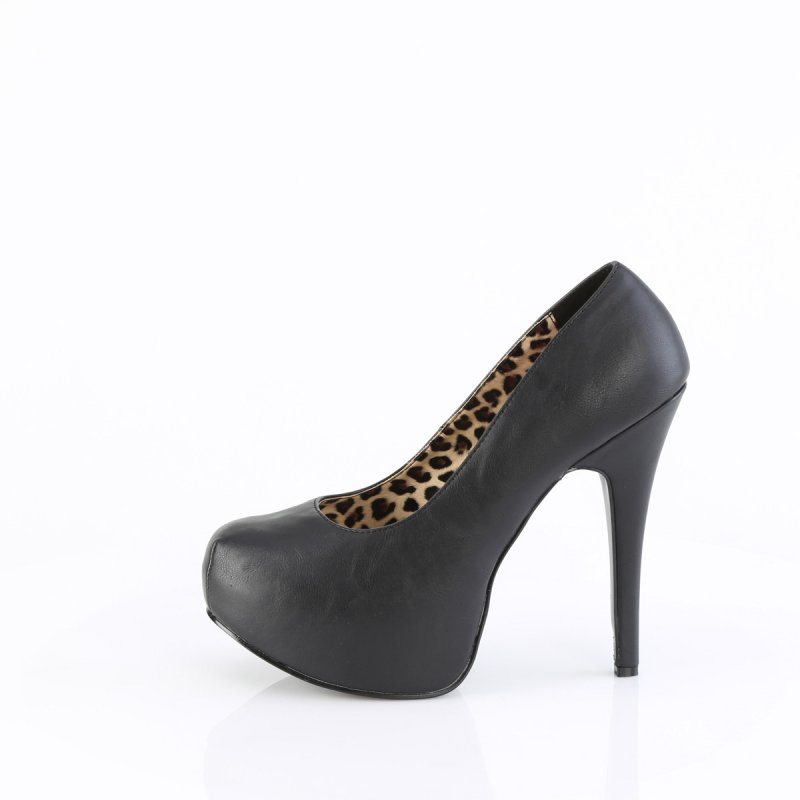 Černé matné dámské sexy lodičky na platformě TEE06W/BPU | TEEZE-06W Pleaser Pink Label - z vnitřku