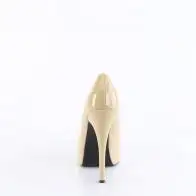 Krémové lesklé dámské sexy lodičky na platformě TEE06W/CR | TEEZE-06W Pleaser Pink Label - zezadu