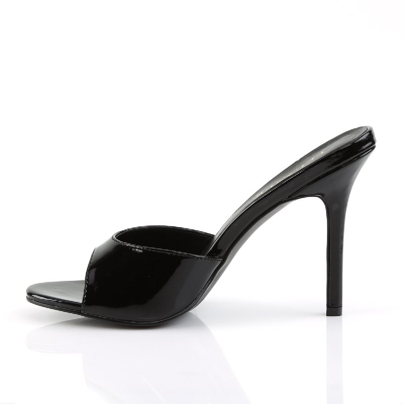 Černé erotické pantofle CLAS01/B | CLASSIQUE-01 Pleaser - z vnitřku