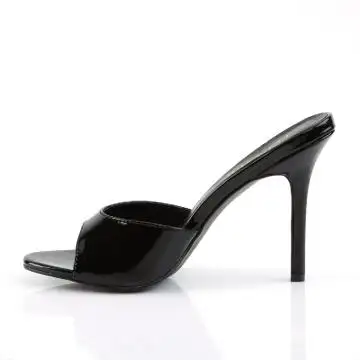 Černé erotické pantofle CLAS01/B | CLASSIQUE-01 Pleaser - z vnitřku