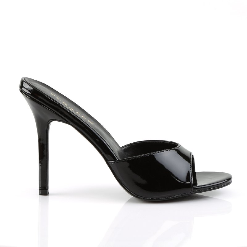 Černé erotické pantofle CLAS01/B | CLASSIQUE-01 Pleaser - z vnějšku