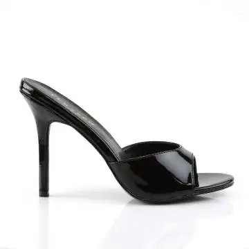 Černé erotické pantofle CLAS01/B | CLASSIQUE-01 Pleaser - z vnějšku