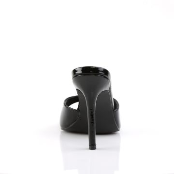 Černé erotické pantofle CLAS01/B | CLASSIQUE-01 Pleaser - zezadu Černé erotické pantofle CLAS01/B | CLASSIQUE-01 Pleaser - zezadu