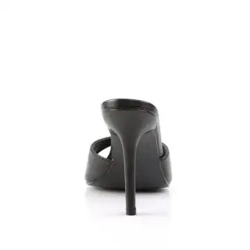 Černé matné erotické pantofle CLAS01/BPU | CLASSIQUE-01 Pleaser - zezadu