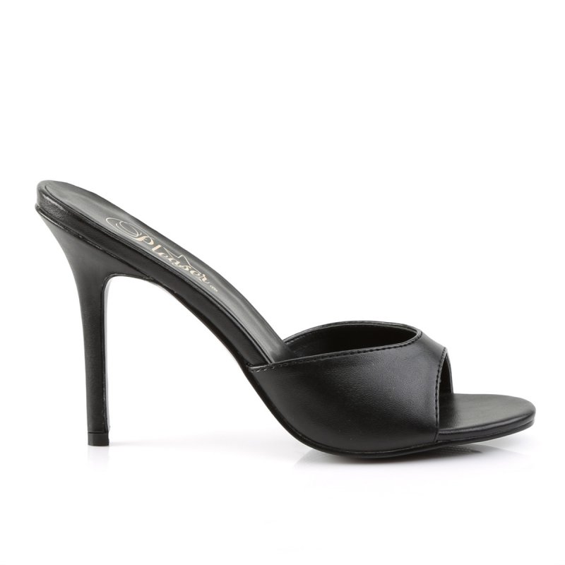 Černé matné erotické pantofle CLAS01/BPU | CLASSIQUE-01 Pleaser - z vnějšku