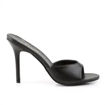 Černé matné erotické pantofle CLAS01/BPU | CLASSIQUE-01 Pleaser - z vnějšku