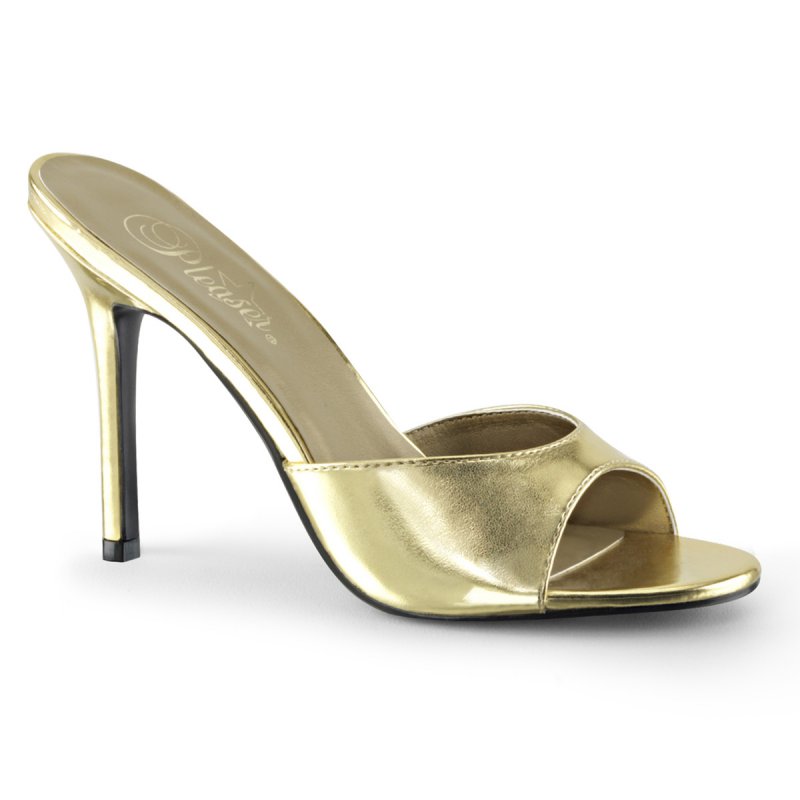 Zlaté sexy pantofle CLAS01/GMPU | CLASSIQUE-01 Pleaser