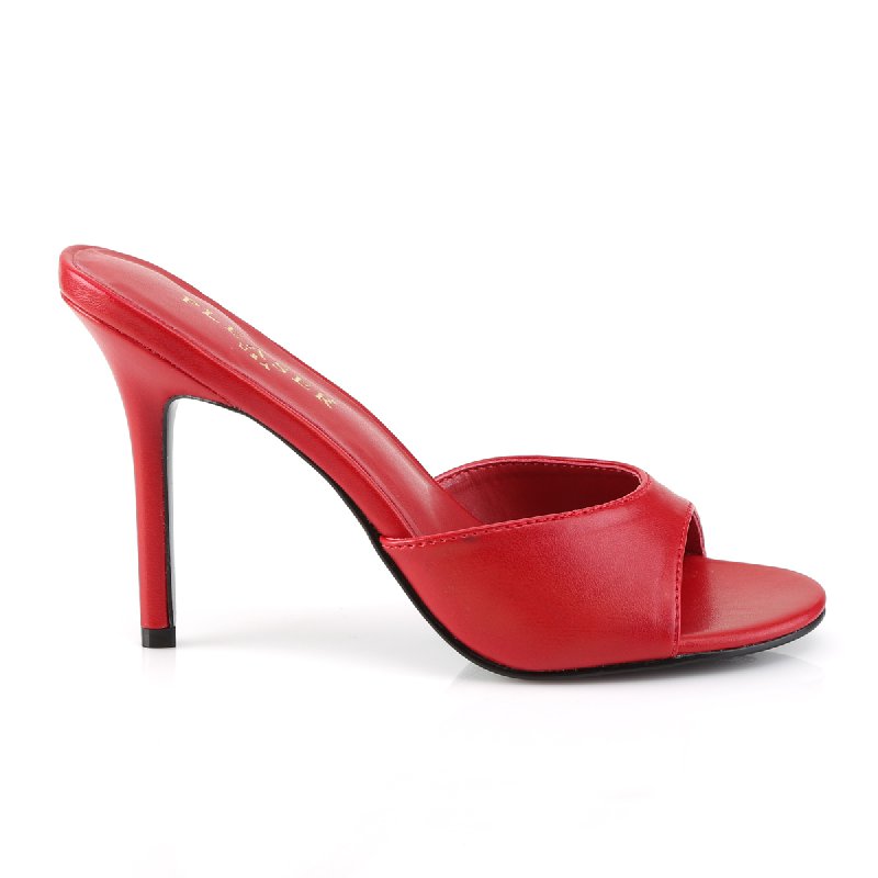 Červené sexy pantofle CLAS01/RPU | CLASSIQUE-01 Pleaser - z vnějšku