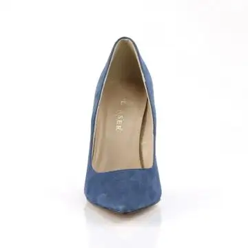 Modré semišové lodičky CLAS20/DMSUE | CLASSIQUE-20 Pleaser - zepředu