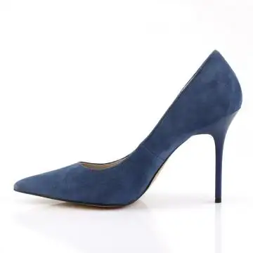 Modré semišové lodičky CLAS20/DMSUE | CLASSIQUE-20 Pleaser - z vnitřku