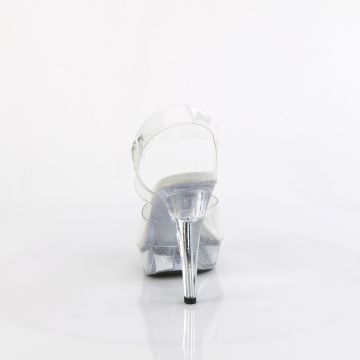 Průhledné pózovací sandály s třpytkami CTAIL508MG/C/M | COCKTAIL-508MG Fabulicious - zezadu