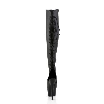 Černé nadkolenní kozačky na BDSM ADO3019/BPU/M Pleaser | ADORE-3019 Pleaser - zezadu Černé nadkolenní kozačky na BDSM ADO3019/BPU/M Pleaser | ADORE-3019 Pleaser - zezadu