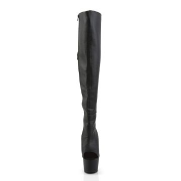 Černé nadkolenní kozačky na BDSM ADO3019/BPU/M Pleaser | ADORE-3019 Pleaser - zepředu Černé nadkolenní kozačky na BDSM ADO3019/BPU/M Pleaser | ADORE-3019 Pleaser - zepředu
